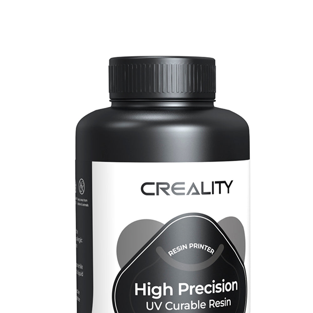 Resina p/Impressora 3D Creality Padrão LCD 8K, Cura UV Resina Rápida, Alta Precisão 1 Kg Cinza Escuro