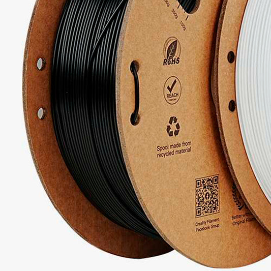 Kit 02 Filamentos PLA para Impressora 3D Creality Ender Fast PLA 1 Kg/Rolo 1.75 mm Branco/Preto Creality
