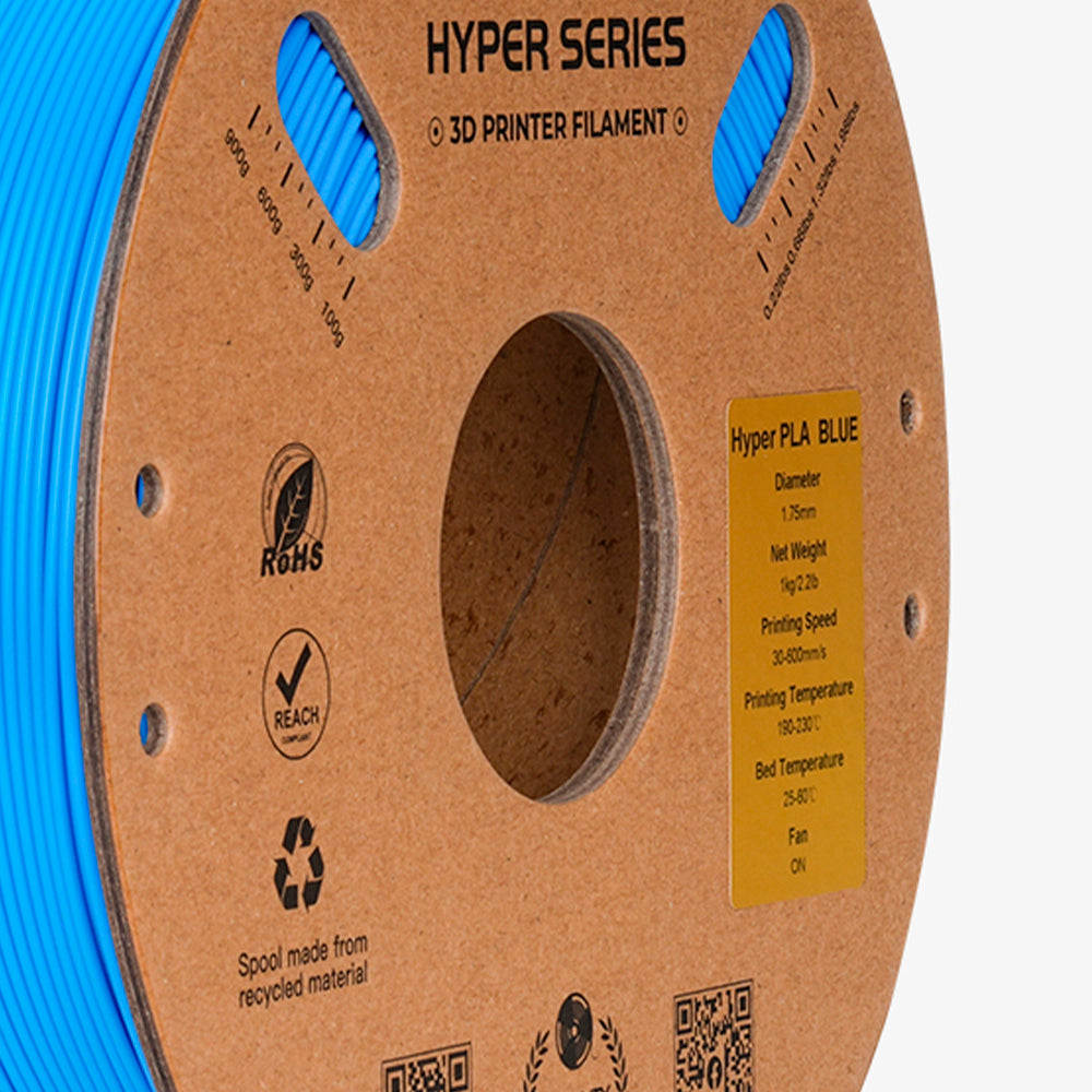 Filamento PLA para Impressora 3D Creality Hyper Fast PLA 1 Kg/Rolo 1.75 mm Azul Creality