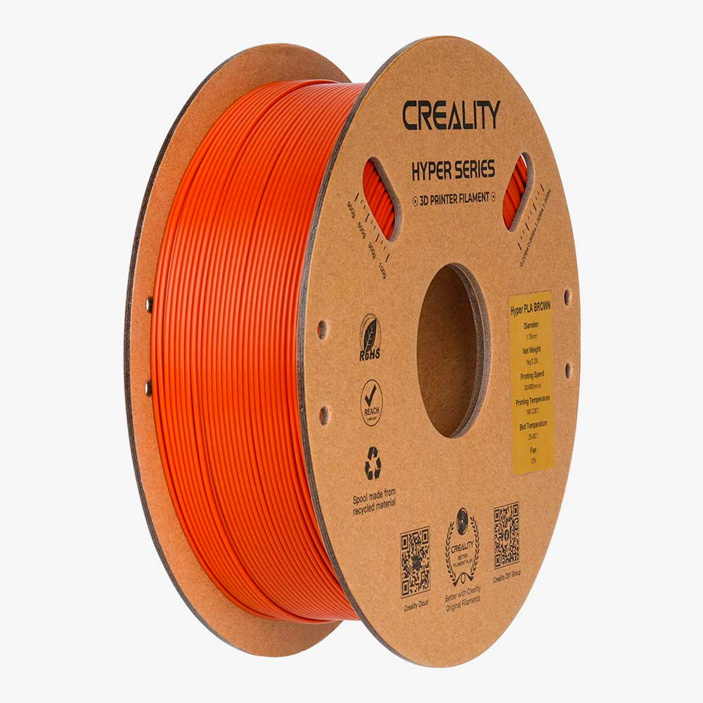 Filamento PLA para Impressora 3D Creality Hyper Fast PLA 1 Kg/Rolo 1.75 mm Marrom