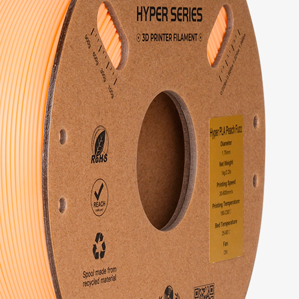 Filamento PLA para Impressora 3D Creality Hyper Fast PLA 1 Kg/Rolo 1.75 mm Pêssego Creality