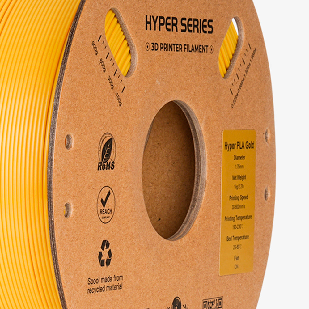 Filamento PLA para Impressora 3D Creality Hyper Fast PLA 1 Kg/Rolo 1.75 mm Ouro Creality