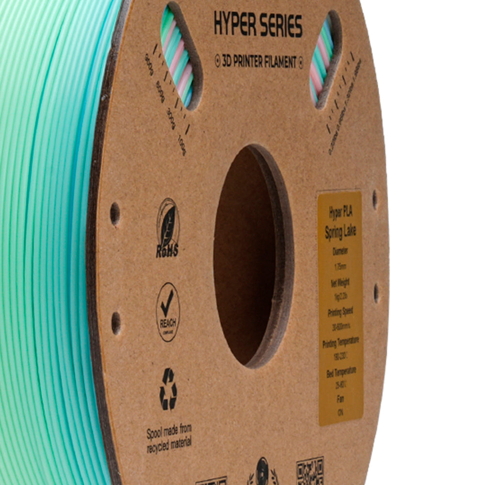 Filamento PLA para Impressora 3D Creality Arco-íris 1 Kg/Rolo 1.75 mm Lago da Primavera Creality