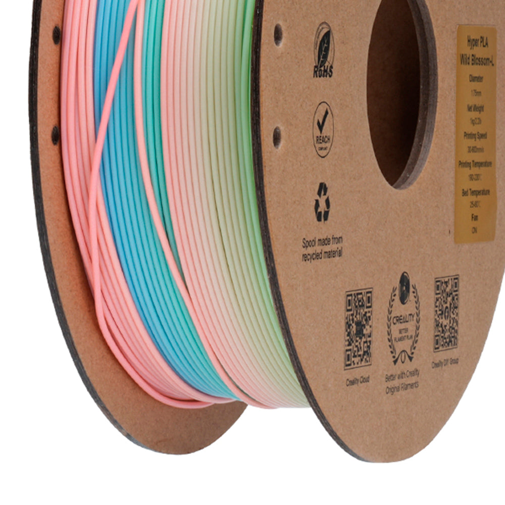 Filamento PLA para Impressora 3D Creality Arco-íris 1 Kg/Rolo 1.75 mm Flor Selvagem Longa Creality