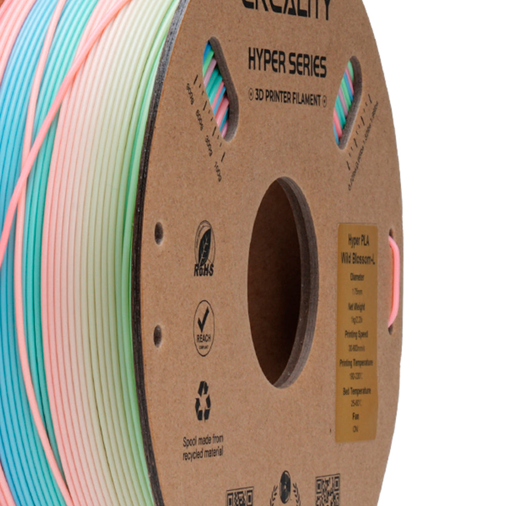 Filamento PLA para Impressora 3D Creality Arco-íris 1 Kg/Rolo 1.75 mm Flor Selvagem Longa Creality