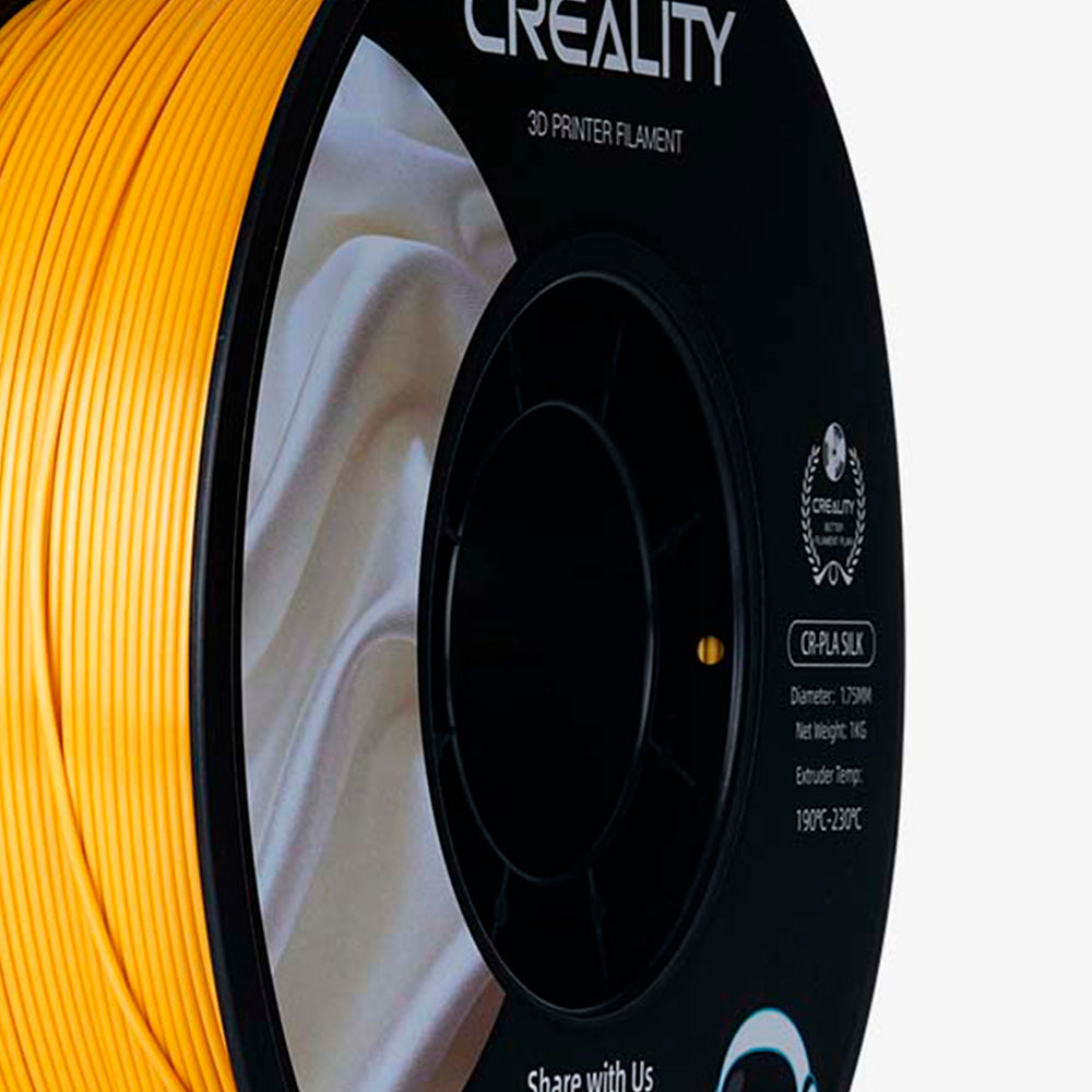 Filamento CR-Seda para Impressora 3D Creality CR-Silk 1 Kg/Rolo 1.75 mm Dourado Creality