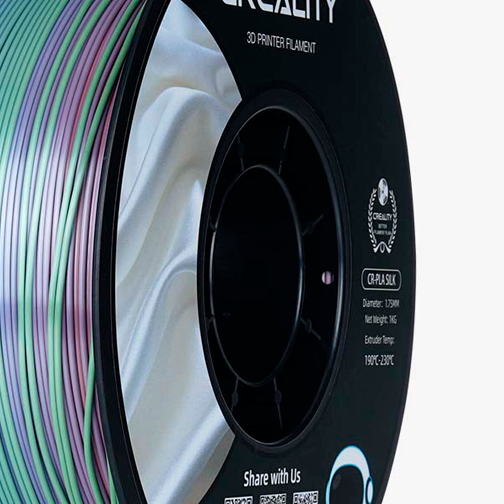 Filamento CR-Seda para Impressora 3D Creality CR-Silk 1 Kg/Rolo 1.75 mm Arco-Íris Creality