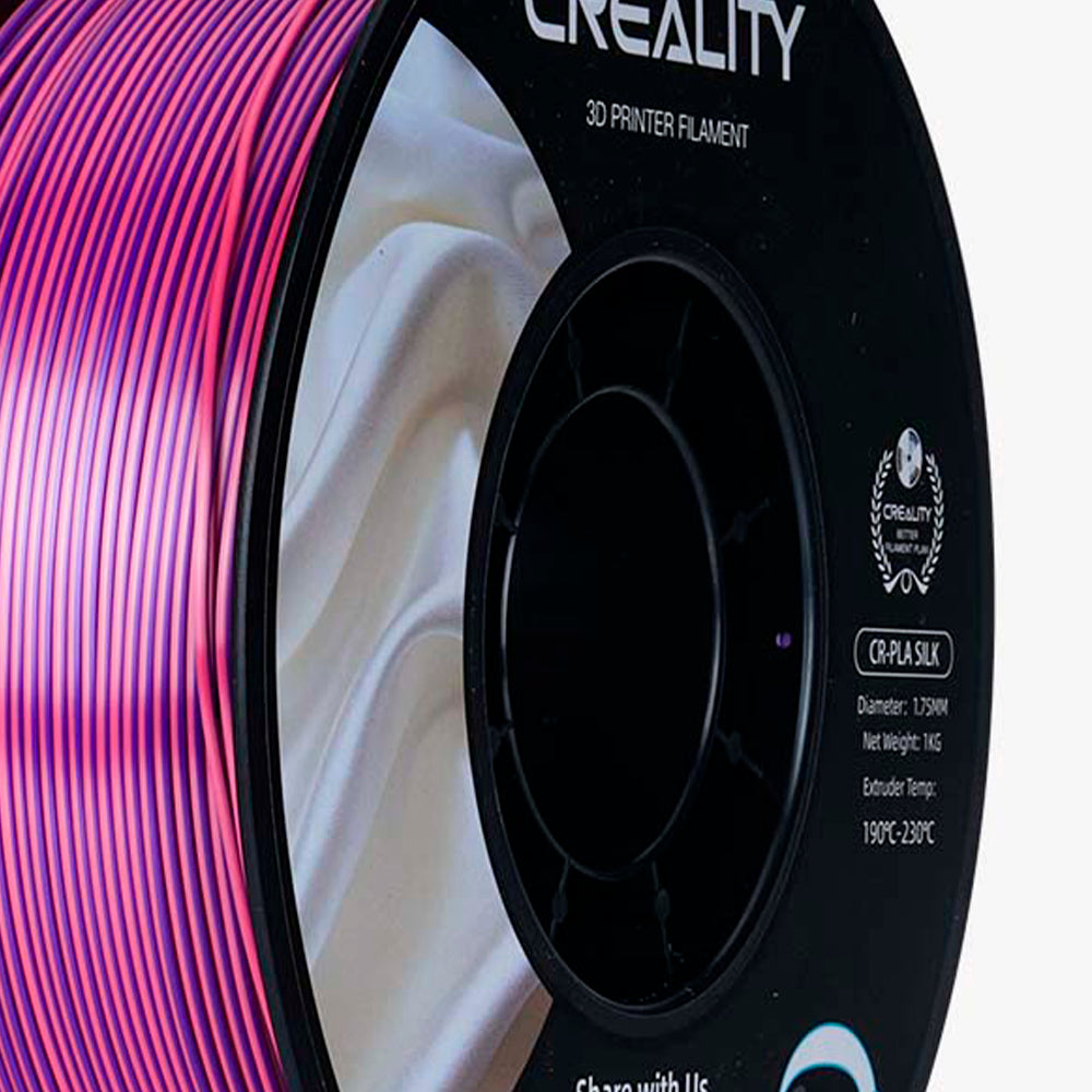 Filamento CR-Seda para Impressora 3D Creality CR-Silk 1 Kg/Rolo 1.75 mm Rosa Púrpura Creality