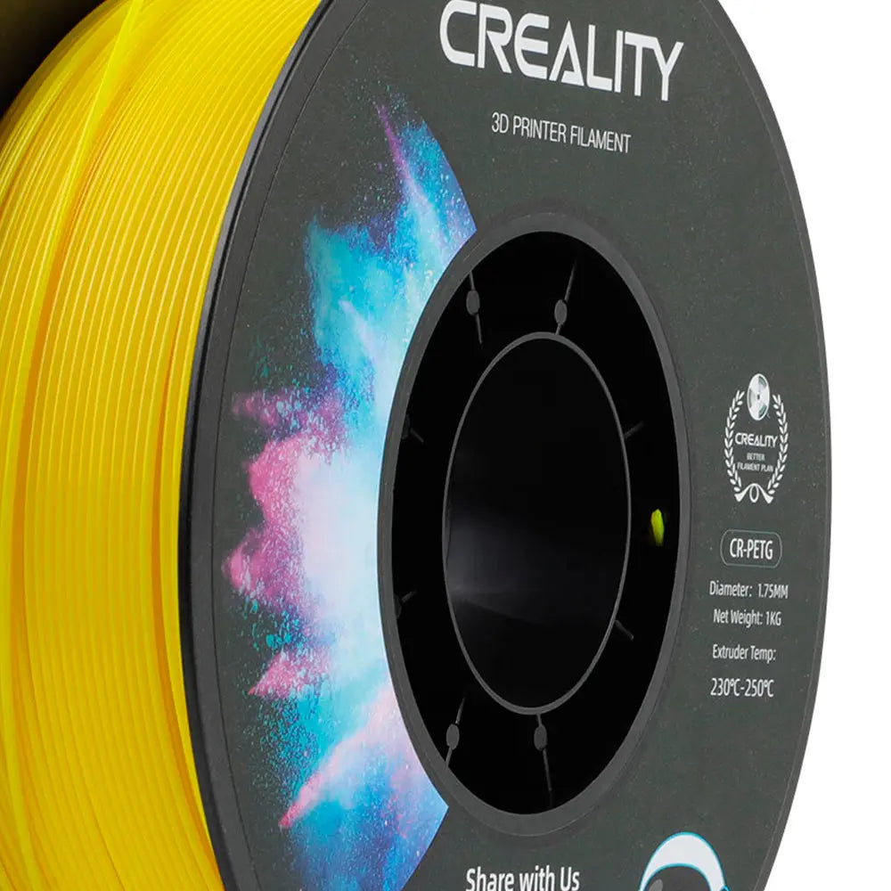 Filamento PETG para Impressora 3D Creality CR-PETG 1 Kg/Rolo 1.75 mm Amarelo Creality