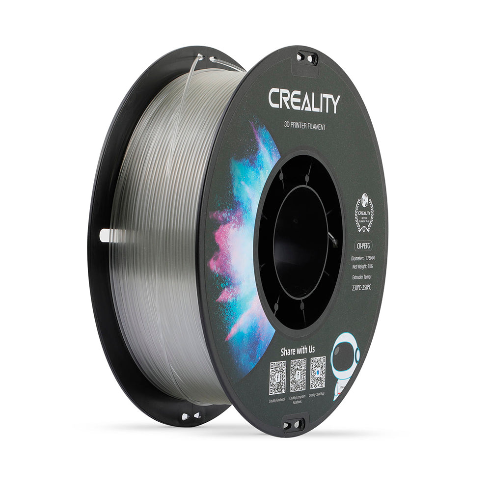 Filamento PETG para Impressora 3D Creality CR-PETG 1 Kg/Rolo 1.75 mm Transparente Creality