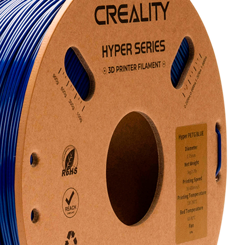 Filamento PETG para Impressora 3D Creality Hyper PETG 1 Kg/Rolo 1.75 mm Azul Creality