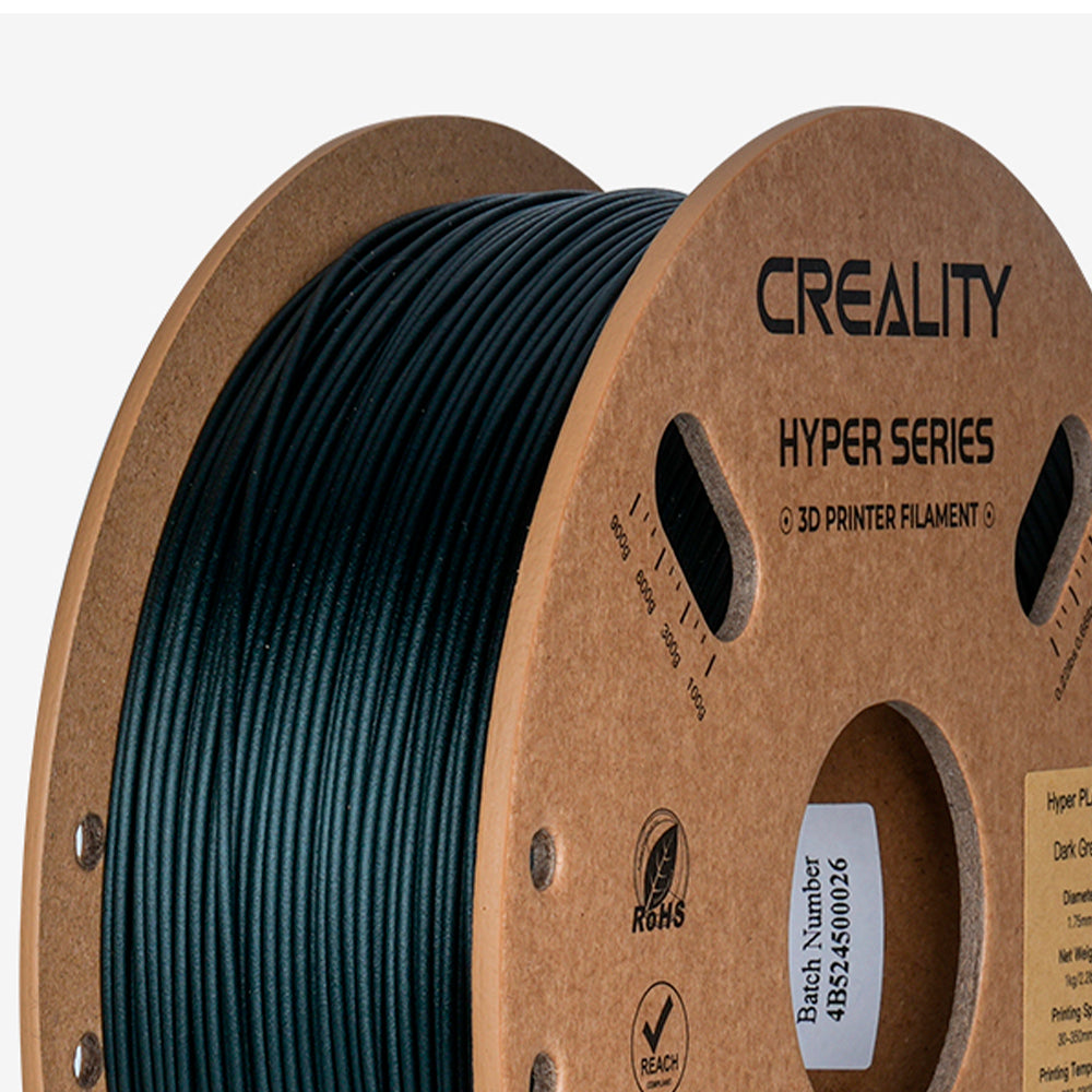 Filamento PLA para Impressora 3D Creality Hyper PLA-CF 1 Kg/Rolo 1.75 mm Verde Escuro Creality