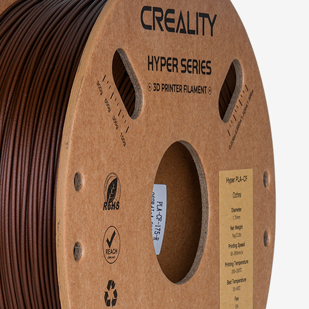Filamento PLA para Impressora 3D Creality Hyper PLA-CF 1 Kg/Rolo 1.75 mm Ocre Creality