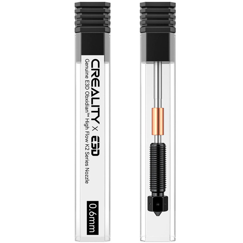 Conjunto de Bico para Impressão 3D Creality de Alta Vazão E3D Obxidian 0.6mm Série K2 Creality