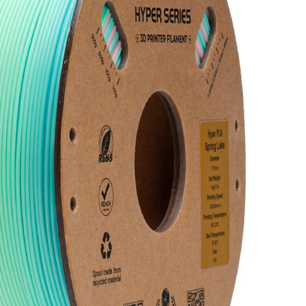Filamento PLA para Impressora 3D Creality Arco-íris 1 Kg/Rolo 1.75 mm Lago da Primavera Creality
