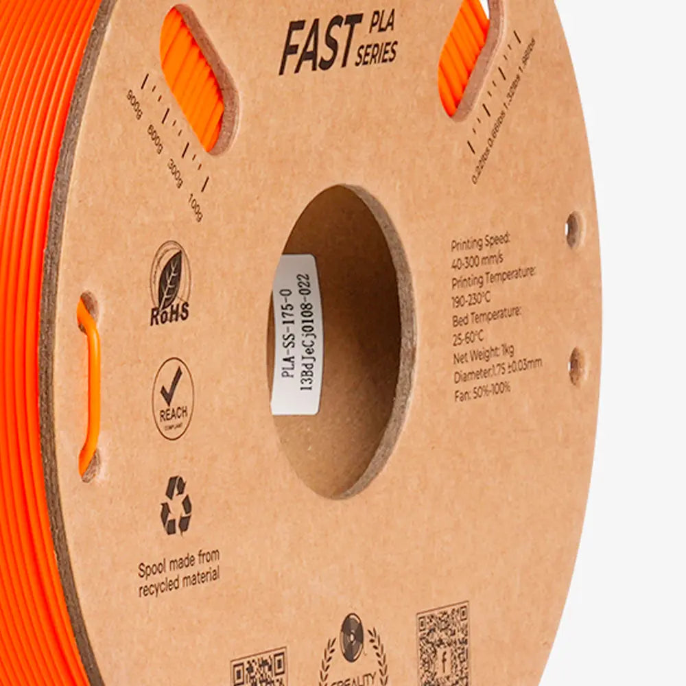 Filamento PLA para Impressora 3D Creality Ender Fast PLA 1 Kg/Rolo 1.75 mm Laranja Creality