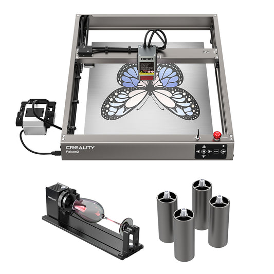 Máquina de Gravação a Laser Creality CR-Falcon2 22W + Kit Rotativo de Gravação Bivolt