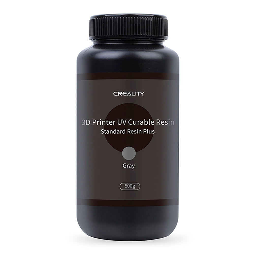 Resina para Impressora 3D Creality Padrão LCD Plus 0,5 Kg de Alta Precisão e Cura Rápida Cinza