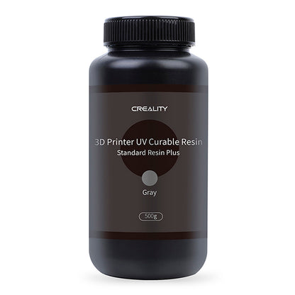 Resina para Impressora 3D Creality Padrão LCD Plus 0,5 Kg de Alta Precisão e Cura Rápida Cinza