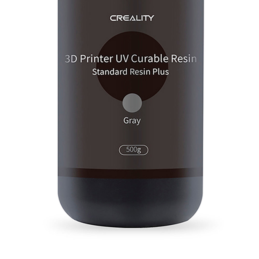 Resina para Impressora 3D Creality Padrão LCD Plus 0,5 Kg de Alta Precisão e Cura Rápida Cinza