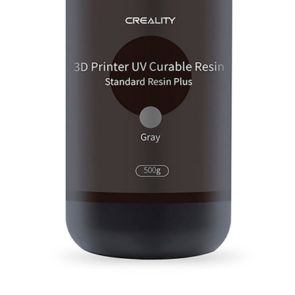 Resina para Impressora 3D Creality Padrão LCD Plus 0,5 Kg de Alta Precisão e Cura Rápida Cinza