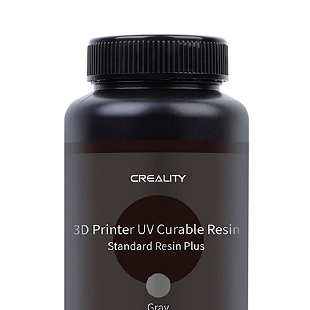 Resina para Impressora 3D Creality Padrão LCD Plus 0,5 Kg de Alta Precisão e Cura Rápida Cinza