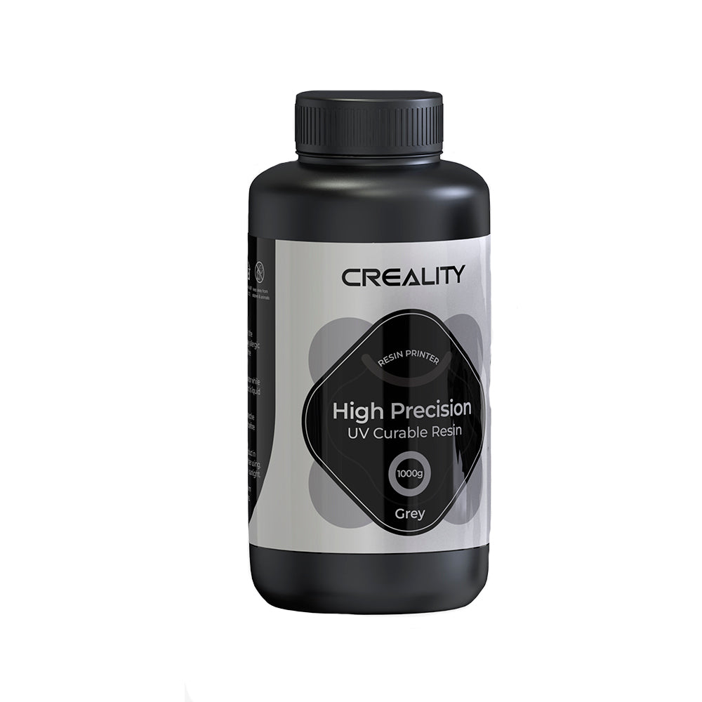 Resina para Impressora 3D Creality Padrão LCD 8K, Cura UV de Resina Rápida, Alta Precisão 1 Kg Cinza