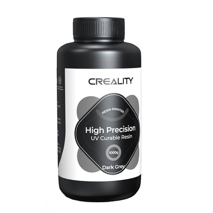 Resina p/Impressora 3D Creality Padrão LCD 8K, Cura UV Resina Rápida, Alta Precisão 1 Kg Cinza Escuro