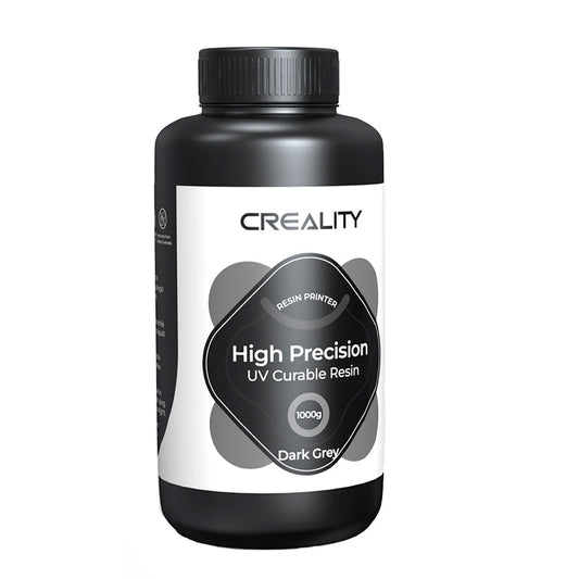 Resina p/Impressora 3D Creality Padrão LCD 8K, Cura UV Resina Rápida, Alta Precisão 1 Kg Cinza Escuro Creality