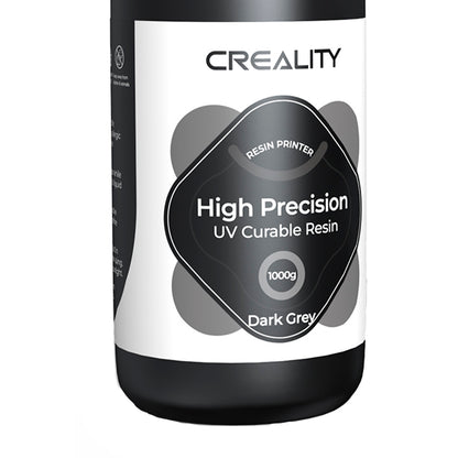 Resina p/Impressora 3D Creality Padrão LCD 8K, Cura UV Resina Rápida, Alta Precisão 1 Kg Cinza Escuro