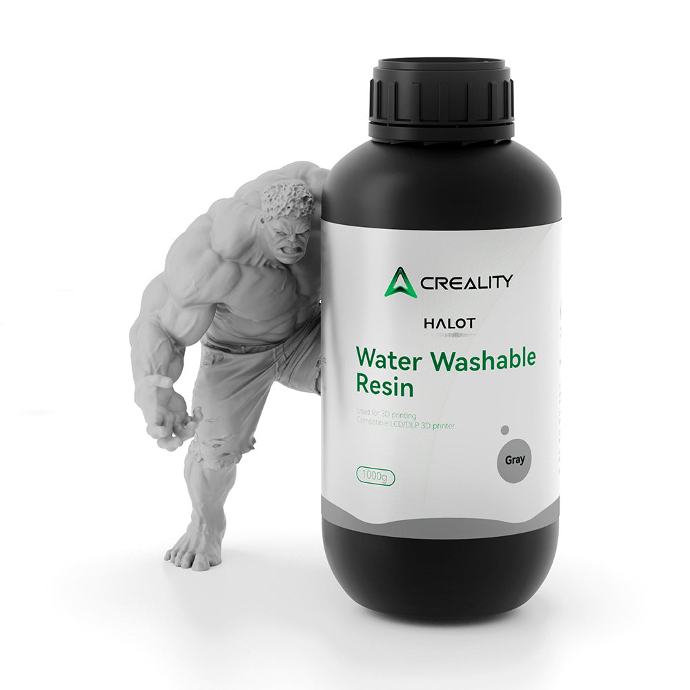 Resina para Impressora 3D Creality Lavável com Água, Alta Precisão 1 Kg Cinza