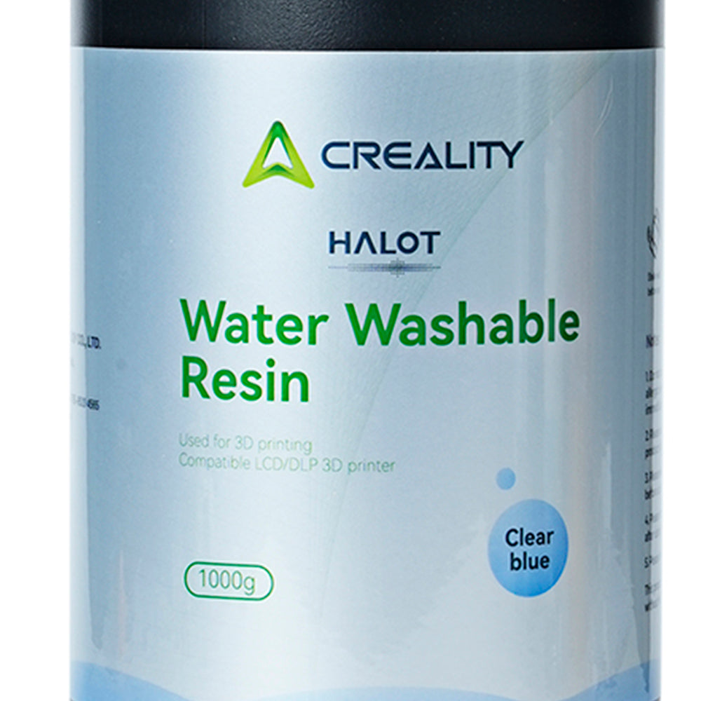 Resina para Impressora 3D Creality Lavável com Água, Alta Precisão 1 Kg Azul Translúcido