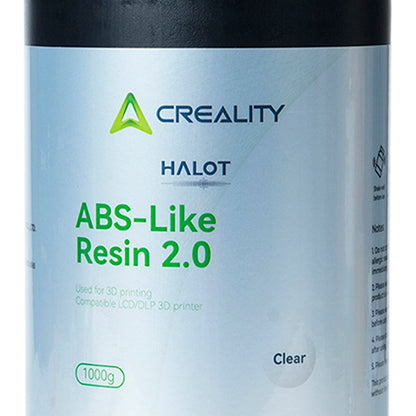 Resina para Impressora 3D Creality Tipo ABS 2.0, Alta Precisão 1 Kg Translúcido