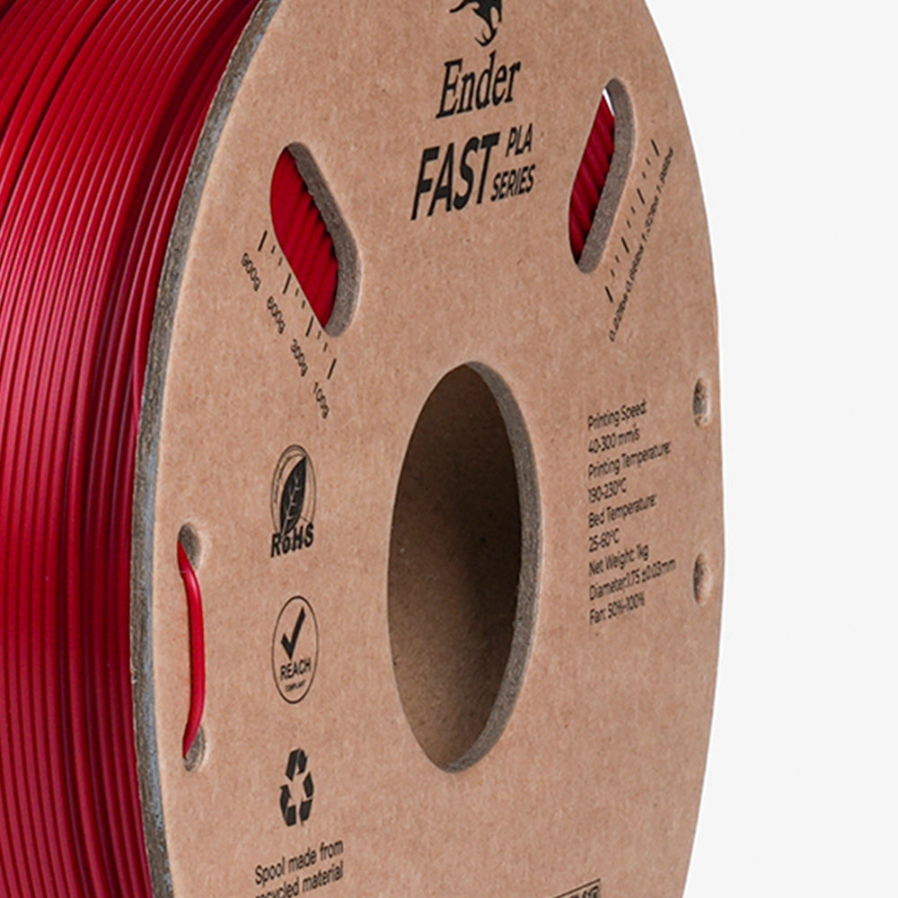 Filamento PLA para Impressora 3D Creality Ender Fast PLA 1 Kg/Rolo 1.75 mm Fogo Vermelho