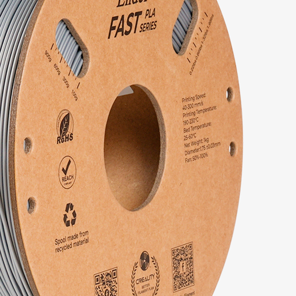 Filamento PLA para Impressora 3D Creality Ender Fast PLA 1 Kg/Rolo 1.75 mm Prata