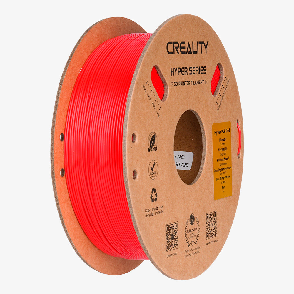 Filamento PLA para Impressora 3D Creality Hyper Fast PLA 1 Kg/Rolo 1.75 mm Vermelho Creality