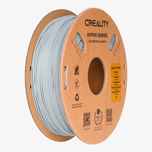 Filamento PLA para Impressora 3D Creality Hyper Fast PLA 1 Kg/Rolo 1.75 mm Cinza