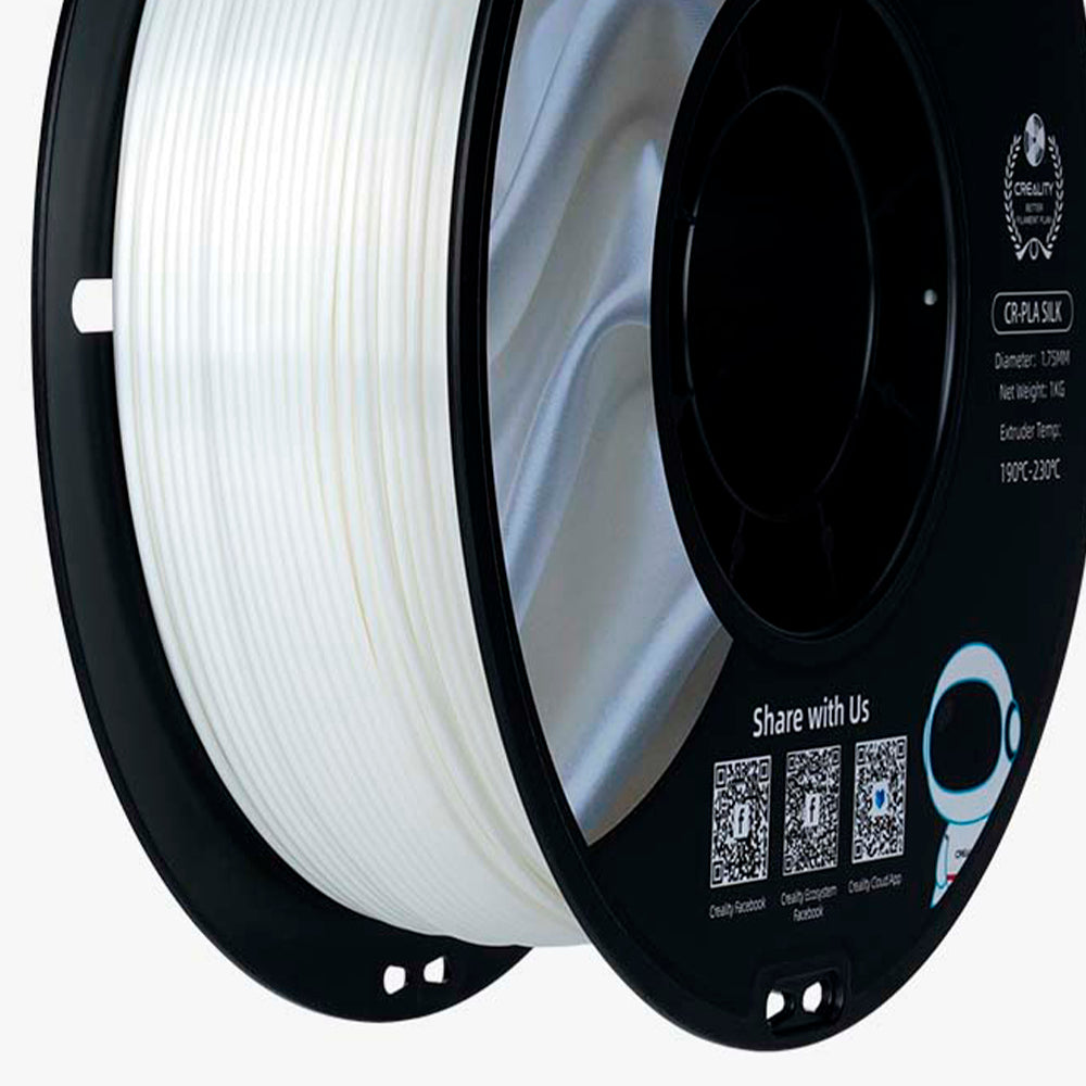 Filamento CR-Seda para Impressora 3D Creality CR-Silk 1 Kg/Rolo 1.75 mm Branco