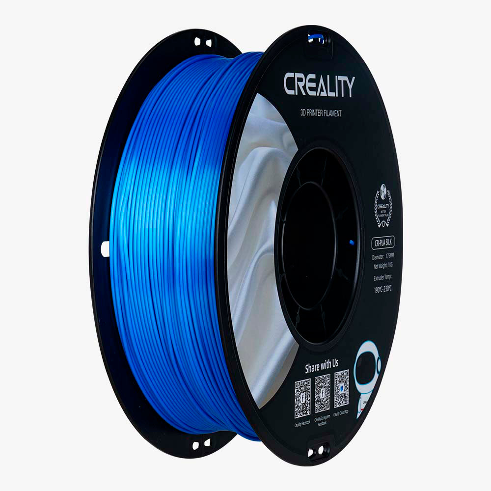 Filamento CR-Seda para Impressora 3D Creality CR-Silk 1 Kg/Rolo 1.75 mm Azul
