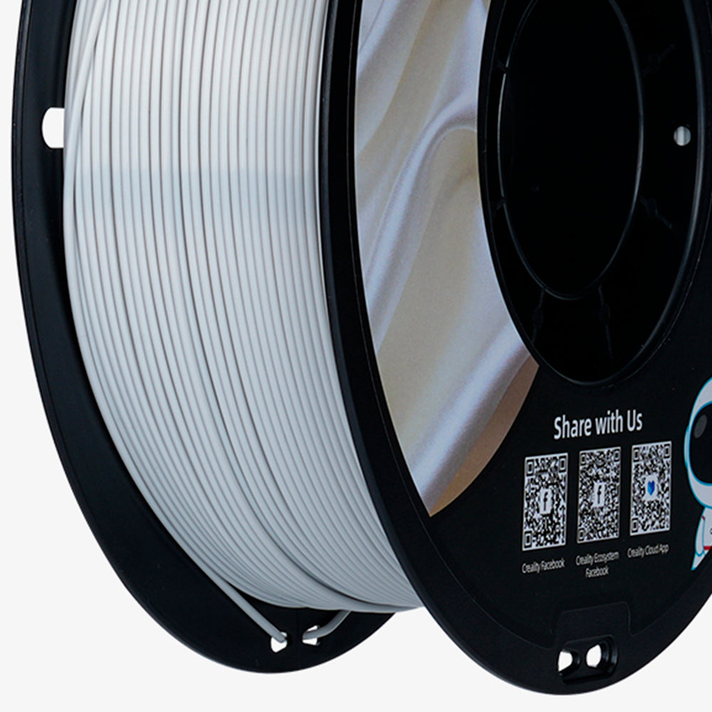 Filamento CR-Seda para Impressora 3D Creality CR-Silk 1 Kg/Rolo 1.75 mm Prata Creality