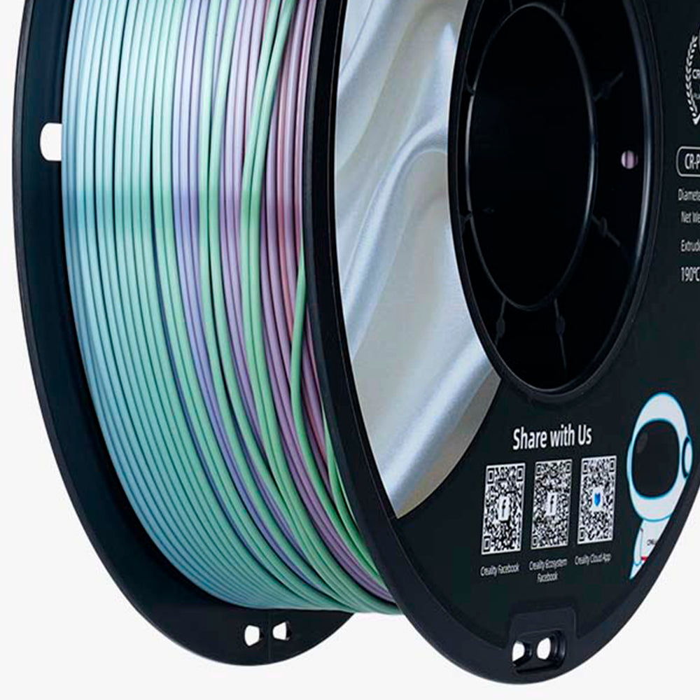 Filamento CR-Seda para Impressora 3D Creality CR-Silk 1 Kg/Rolo 1.75 mm Arco-Íris Creality