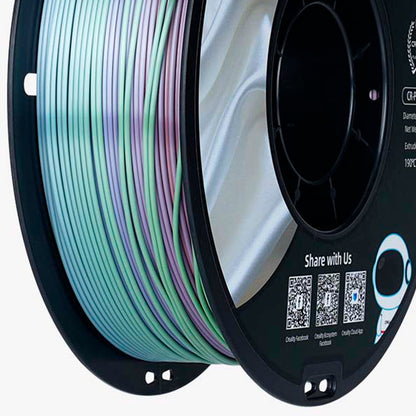 Filamento CR-Seda para Impressora 3D Creality CR-Silk 1 Kg/Rolo 1.75 mm Arco-Íris Creality