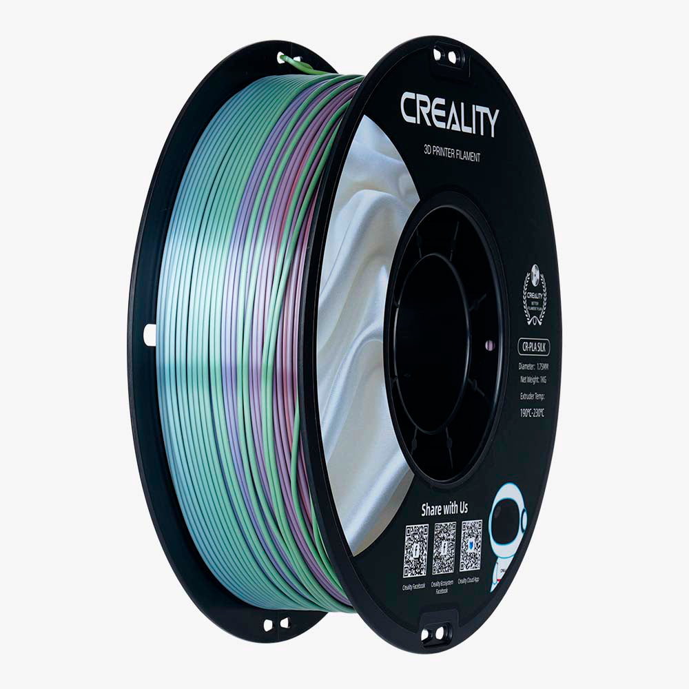 Filamento CR-Seda para Impressora 3D Creality CR-Silk 1 Kg/Rolo 1.75 mm Arco-Íris Creality