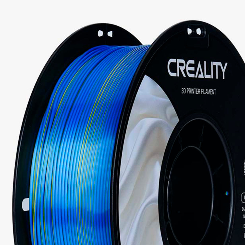 Filamento CR-Seda para Impressora 3D Creality CR-Silk 1 Kg/Rolo 1.75 mm Amarelo-Azul