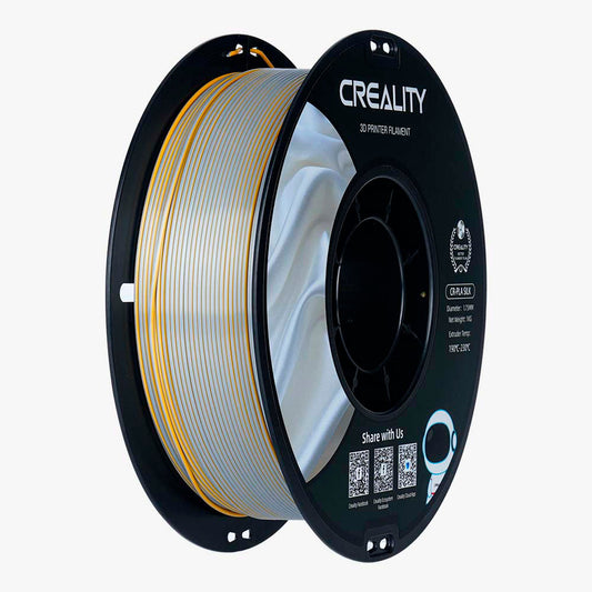 Filamento CR-Seda para Impressora 3D Creality CR-Silk 1 Kg/Rolo 1.75 mm Dourado-Prata Creality