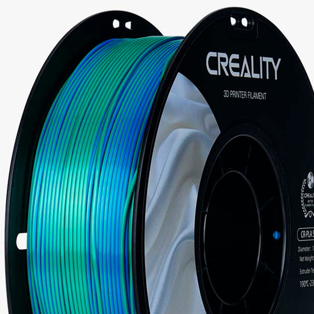 Filamento CR-Seda para Impressora 3D Creality CR-Silk 1 Kg/Rolo 1.75 mm Azul-Esverdeado Creality
