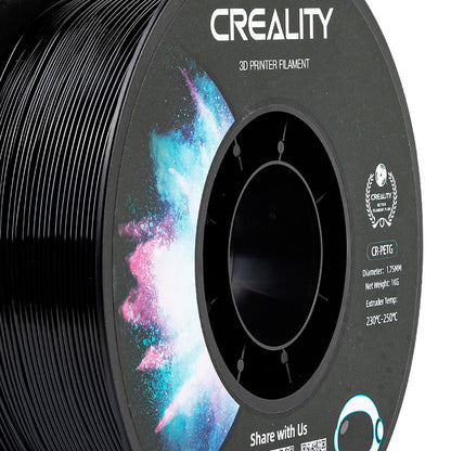 Filamento PETG para Impressora 3D Creality CR-PETG 1 Kg/Rolo 1.75 mm Preto