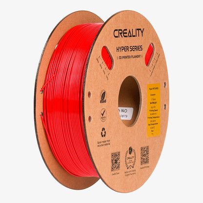 Filamento PETG para Impressora 3D Creality Hyper PETG 1 Kg/Rolo 1.75 mm Vermelho Creality