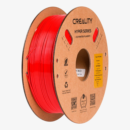 Filamento PETG para Impressora 3D Creality Hyper PETG 1 Kg/Rolo 1.75 mm Vermelho Creality
