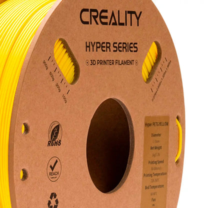 Filamento PETG para Impressora 3D Creality Hyper PETG 1 Kg/Rolo 1.75 mm Amarelo Creality